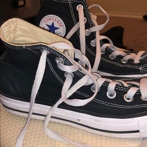Black high top converse